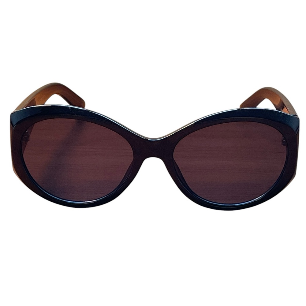 CHANEL Black Oval Sunglasses